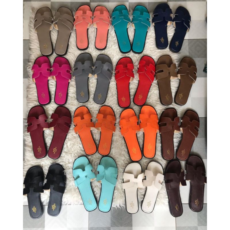 sandal H branded/ sendal Hernstin / sandal H /slip on H/slop H /sendal slop H / sandal h motif polos