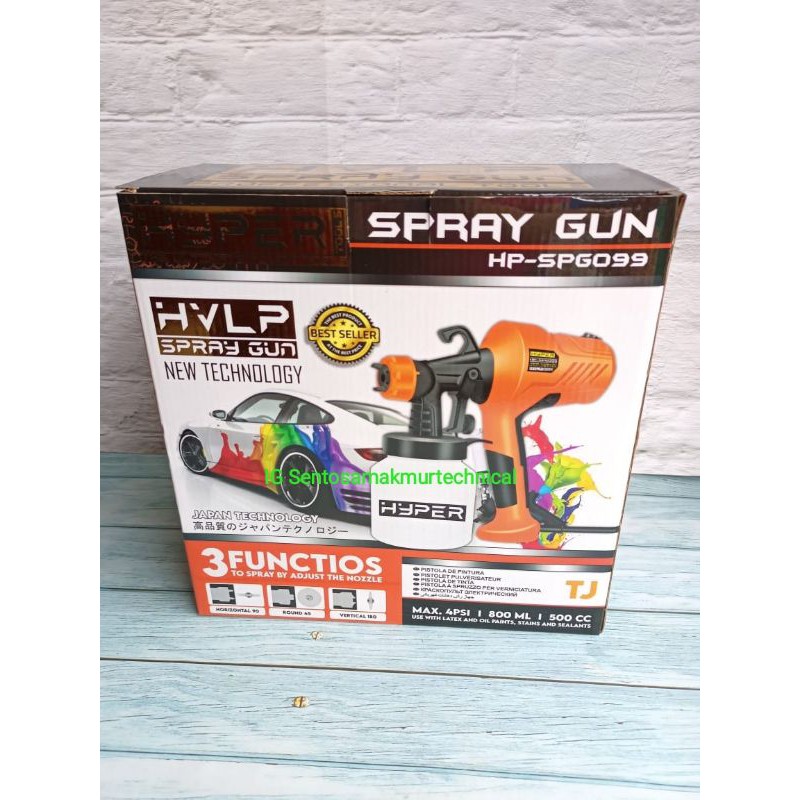 HYPER HP SPG099 Spray Gun Spraygun Listrik Elektrik HVLP Semprotan Cat Angin