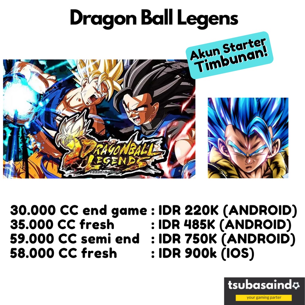 Dragon Ball Dbz Legends Akun Starter Timbunan