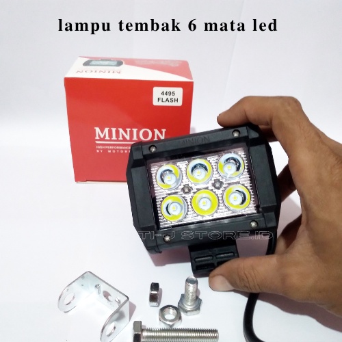 Lampu Tembak Sorot 6 titik Led Kedip Flash Variasi Motor Universal