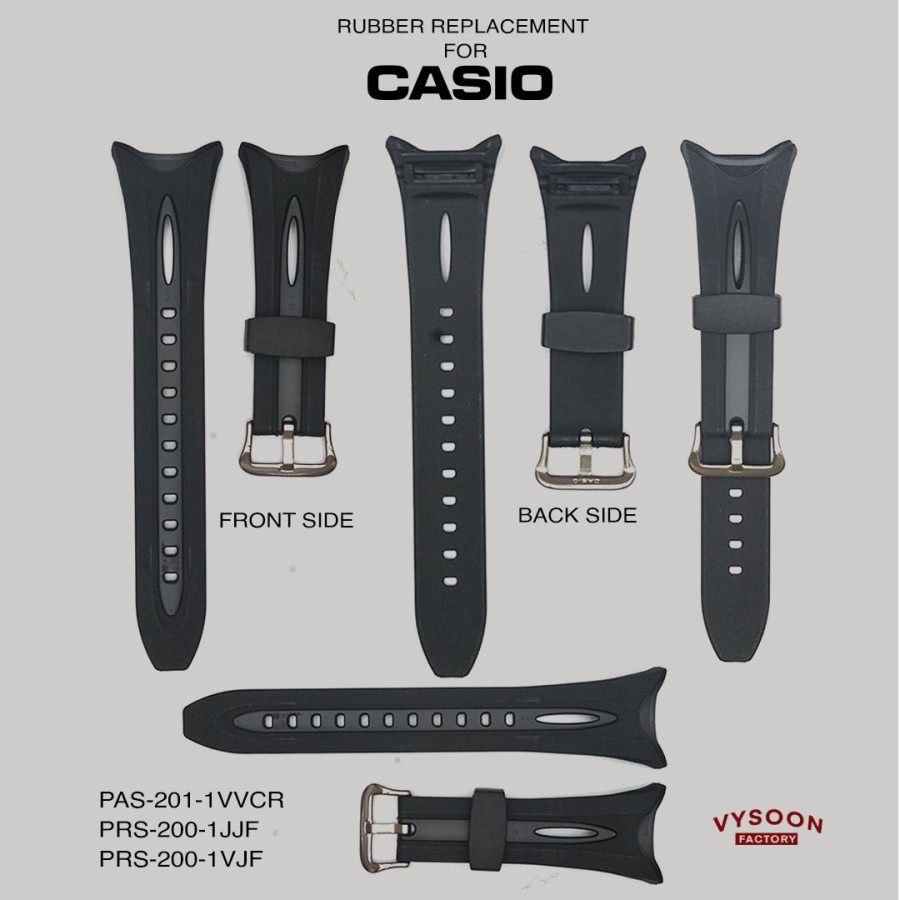 Strap Tali Rubber Casio Original Pengganti PAS-201 PAS201 PAS 201