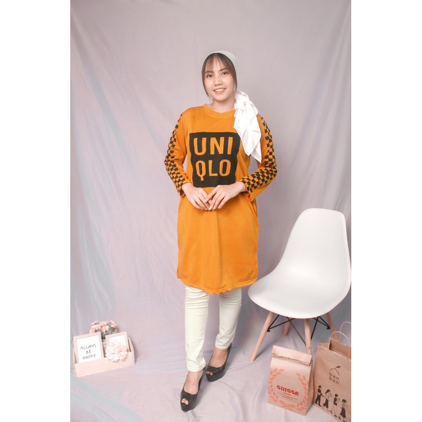 [12.12] RX FASHION - TUNIK UNIQLO - FASHION DRESS WANITA