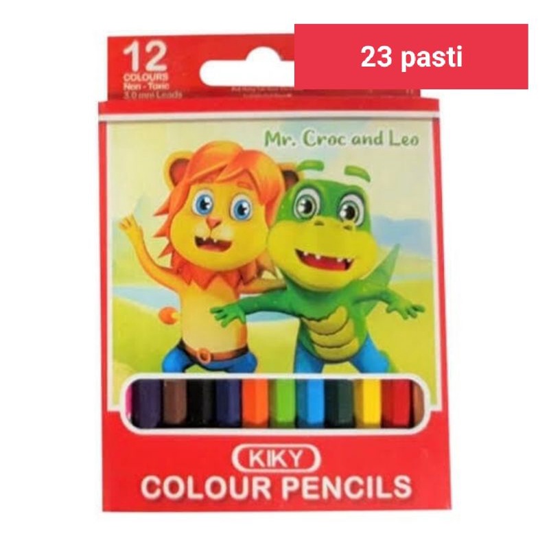 

pensil warna 12 warna kiky pendek