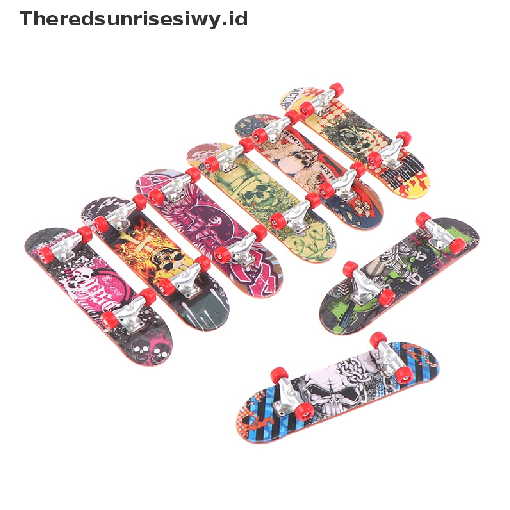 (Theredsunrisesiwy.Id) Mainan Skateboard Jari Mini Bahan Plastik