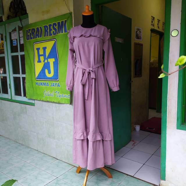 Gamis Original bahan bertekstur gamis murah berkualitas butik Hijab family sukabumi