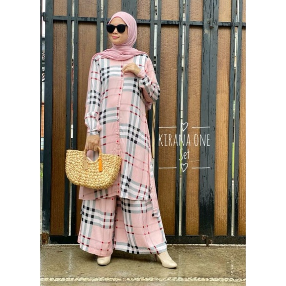 KIRANA ONE SET/SETELAN SYARI/ONE SET TUNIK KULOT/best seller/Bisa COD