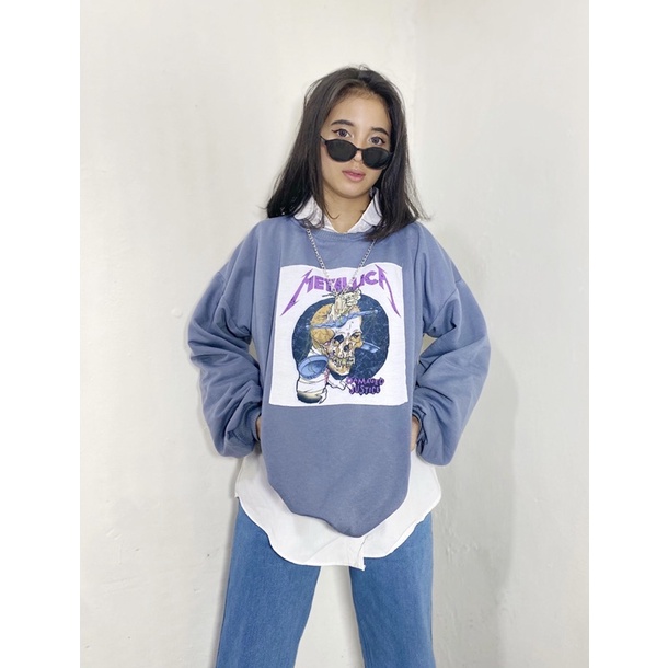 METALICA SWEATER WANITA MURAH CREWNECK KEKINIAN