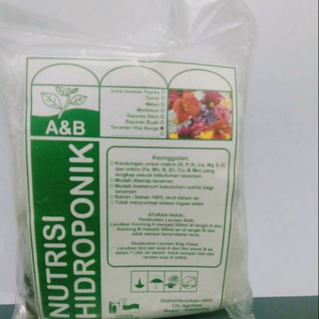 Pupuk Nutrisi Hidroponik AB Mix Bunga