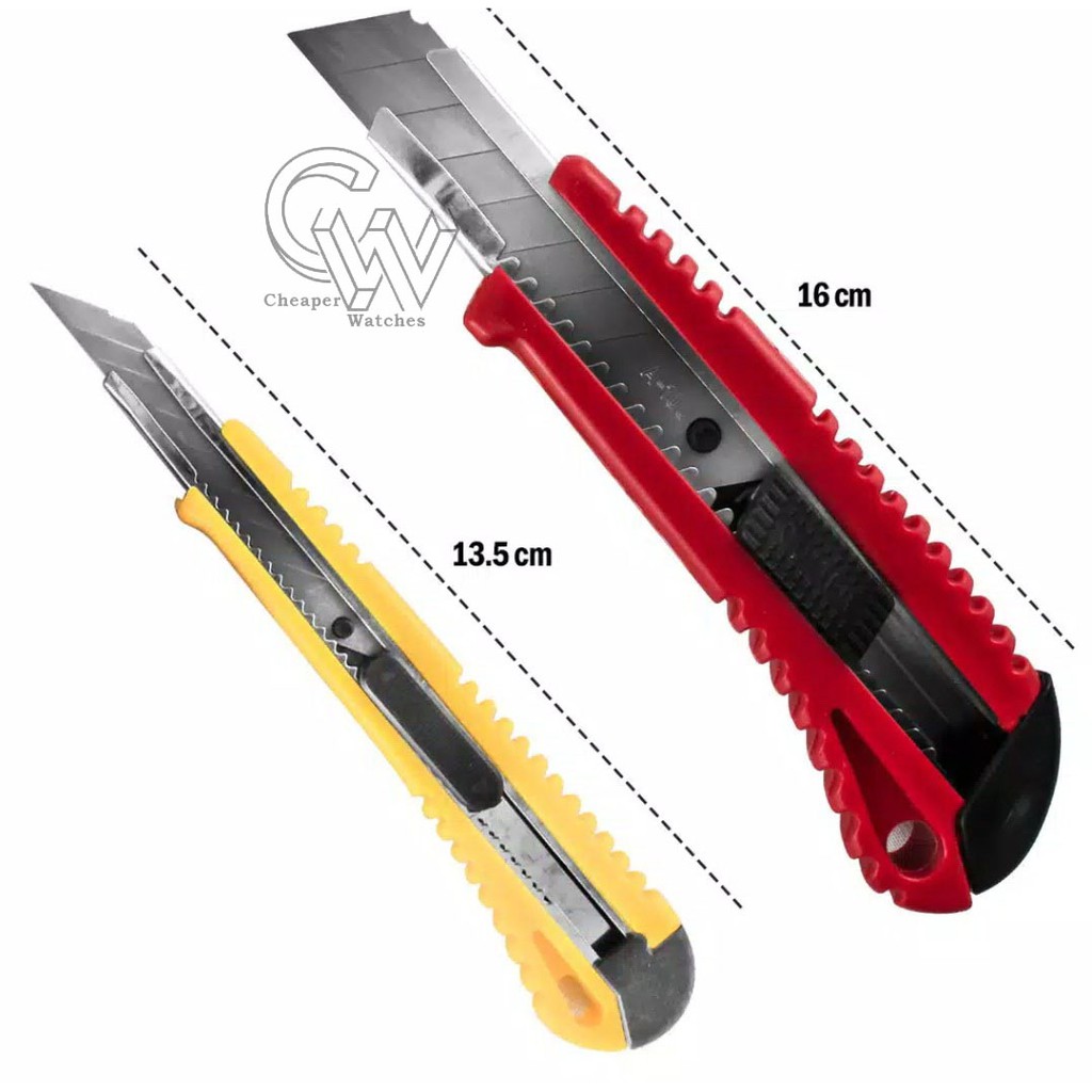 Cheaper-Cutter Pisau Besar Kecil Pemotong Kertas  Karter Tajam Cutter Knife Pen Berkualitas Termurah 1 Set