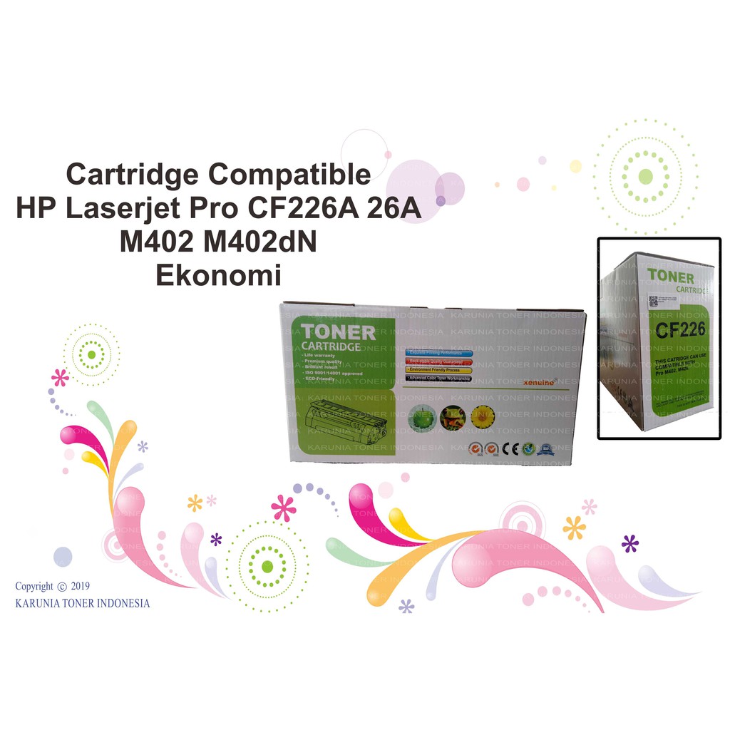 Toner Cartridge Compatible Printer HP Laserjet Pro CF226A 26A M402 M402dN Ekonomi