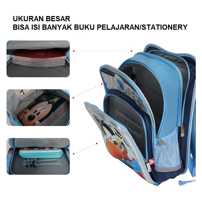 Tas Sekolah model Ransel / Tas Backpack Mickey Minnie ORIGINAL UKURAN BESAR