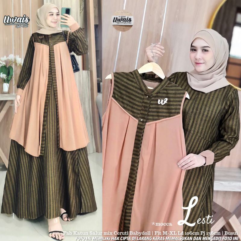 gamis lesti original uwais rady solo siap kirim