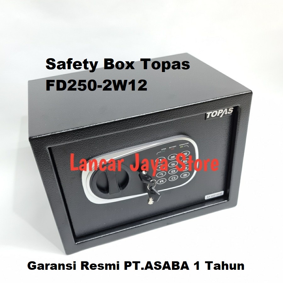 Safe Deposit Box/Cash Box/Safety Box/Brankas Digital Topas FD250-2W12 - Hitam