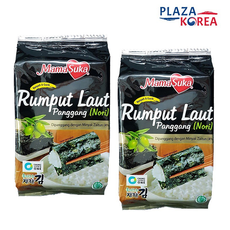 

MAMASUKA SEAWEED ORIGINAL 4.5 GR ISI 2 PACK - SNACK NORI RUMPUT LAUT