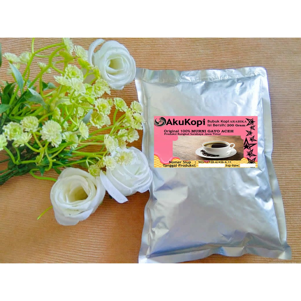

BUBUK KOPI ARABIKA GAYO ACEH 100% BIJI KOPI MURNI GAYO ACEH 200 GRAM