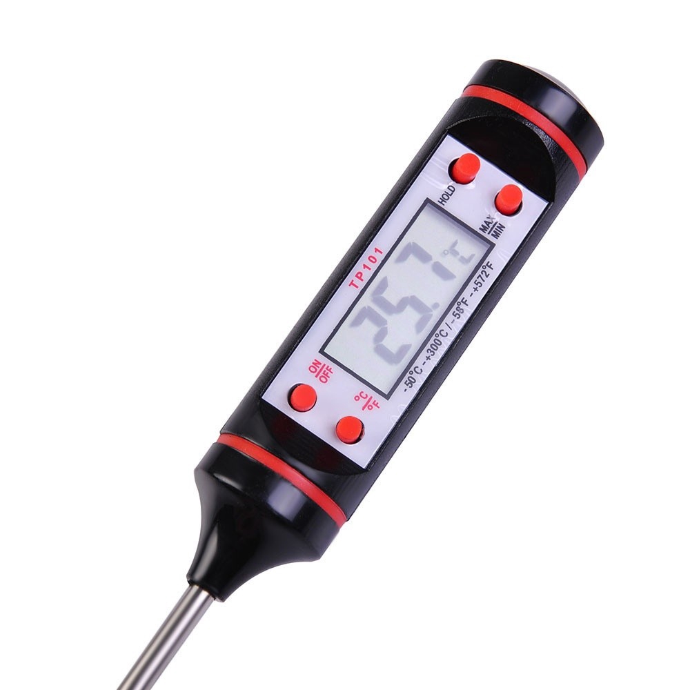 1pc Termometer Digital LCD Bahan Stainless Steel Untuk Memasak Barbecue