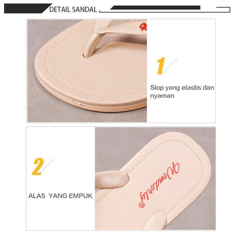 1001-2 [WONDERLY] Sandal Jepit Wanita Sendal Jepit Sandal Wanita Wonderly Sandal Murah Sandal Nyaman Sandal Import