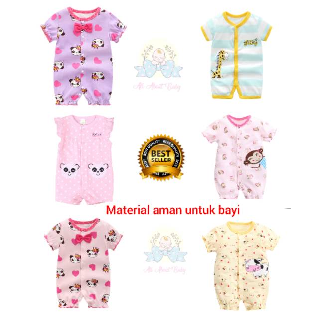 JUMPSUIT BAYI 0-2TAHUN PAKAIAN BAYI , JUMPER BAYI PEREMPUAN , JUMPSUIT BABY PEREMPUAN