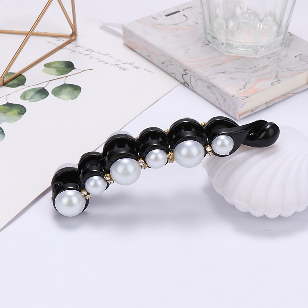 Jedai Jepit Rambut Pisang Mutiara 10.5cm PREMIUM Ponitail Jepit Salon Korea Banana Ponytail Hair Claw Clips