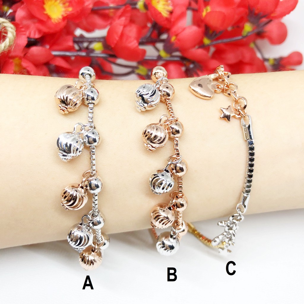 Gelang Rantai Milano Italy Love Bola Bola Silver Rose Gold Gelang Rantai Milano Italy Love Bola Bola Silver Rose Gold