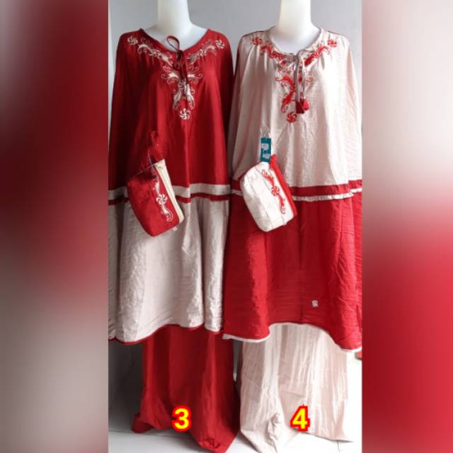 Mukena ponco qatifa lapis bordir.
