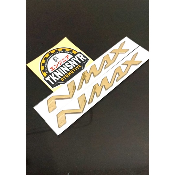 Emblem Logo Yamaha Nmax 155 New Gold Sepasang