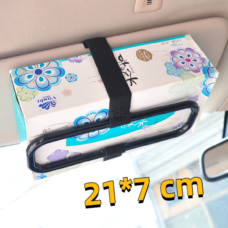 Tempat Kotak Kertas Tisu Mobil Car Sun Visor Kursi Belakang Tissue Napkin Paper Box Holder Universal Auto Seat Strap Hanger Aksesoris Mobil