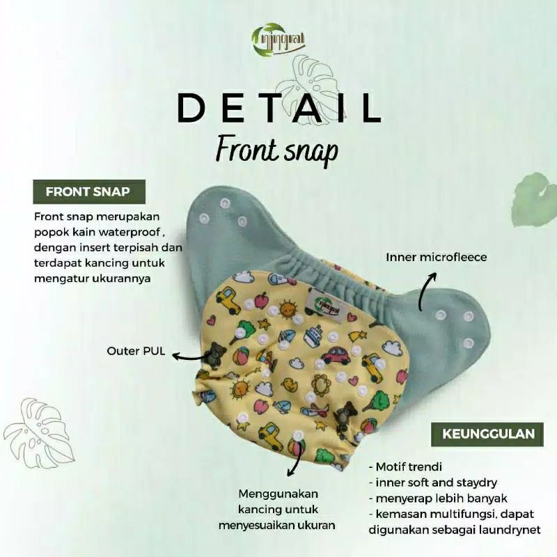 Clodi Ningrat Pull Up pant 3 - 17kg Popok Kain Popok Cuci Ulang Bayi Anak Insert terpisah Diaper Pempers kain