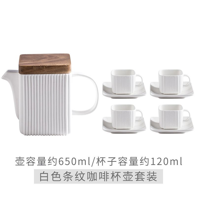 TEASET yoon seri tea set nordic square kotak teh set promo kopi susu keramik ceramic murah hampers lebaran natal