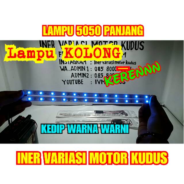 Lampu LED 5050 PANJANG KEDIP WARNA WARNI IVM iner variasi motor kudus