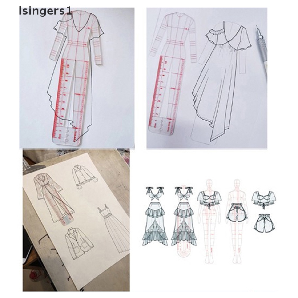 (lsingers1) Penggaris Template Gambar Untuk Desain Sketsa