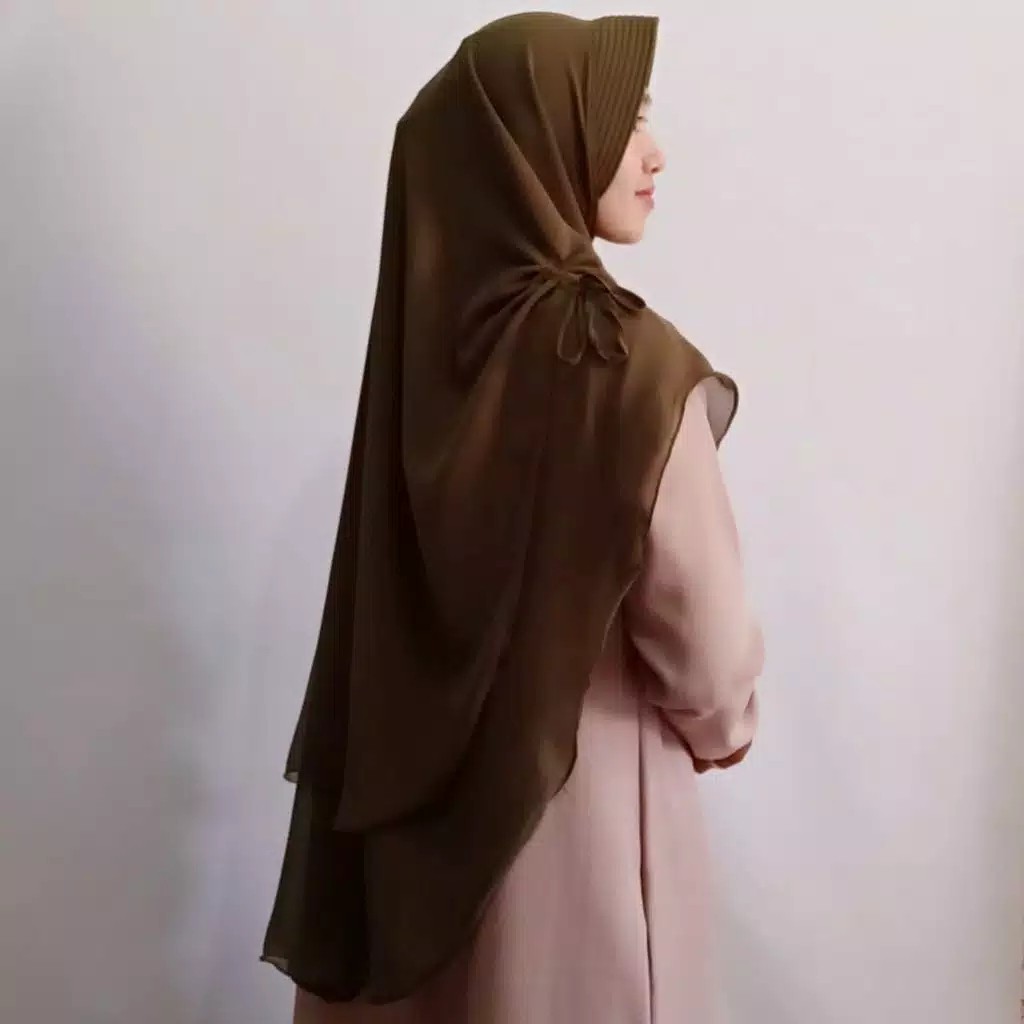 PREMIUM KHIMAR JUMBO MALIKA CERUTY ARMANY-ARMY