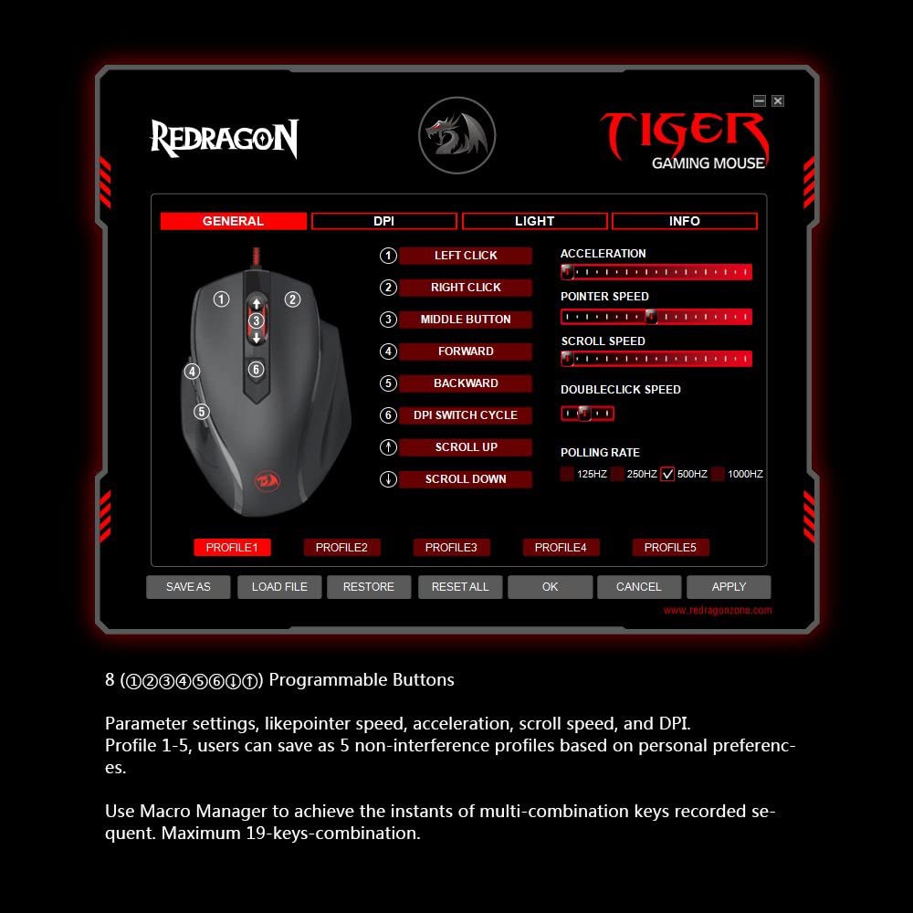 Redragon Gaming Mouse TIGER 2 - M709-1-3