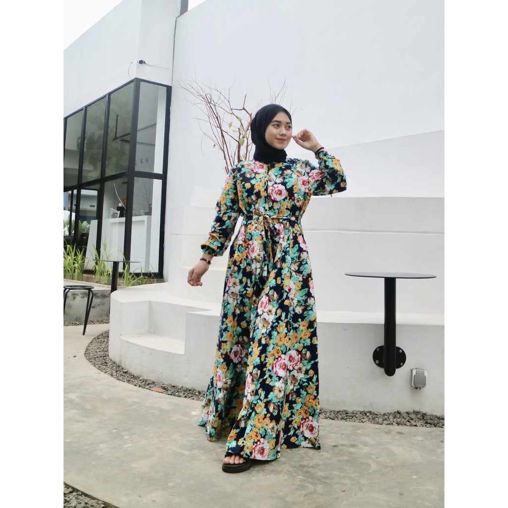 Gamis motif bunga // Gamis Grosir Tanah Abang