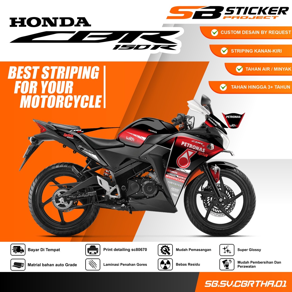 STRIPING CBR 150R CBU - STICKER STRIPING HOLOGRAM HONDA CBR 150R CBU THAILAND SB-001