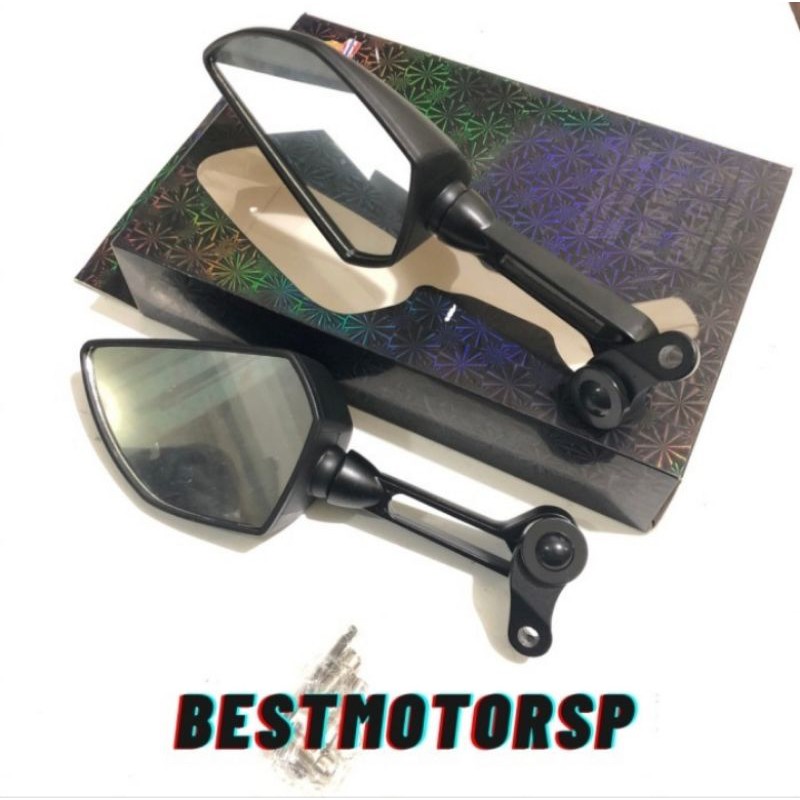 Spion Ducati Fast Bikes Hitam Kaca Bening Universal Nmax Aerox Lexi ADV PCX Vario Dll