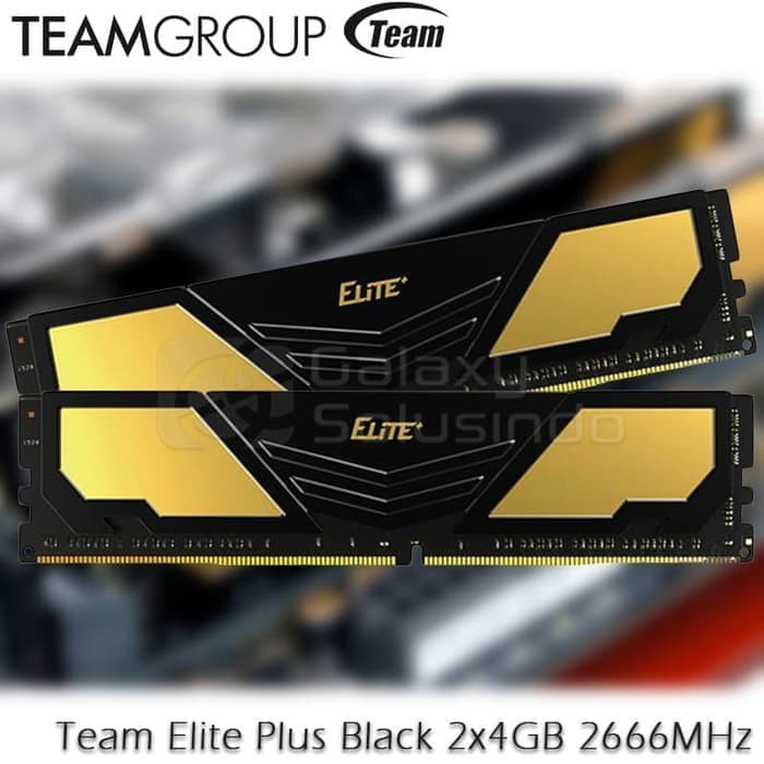 TEAM Elite Plus Black (2x4) 8GB DDR4 kit 2666MHz - TPD48G2666HC19DC01 88