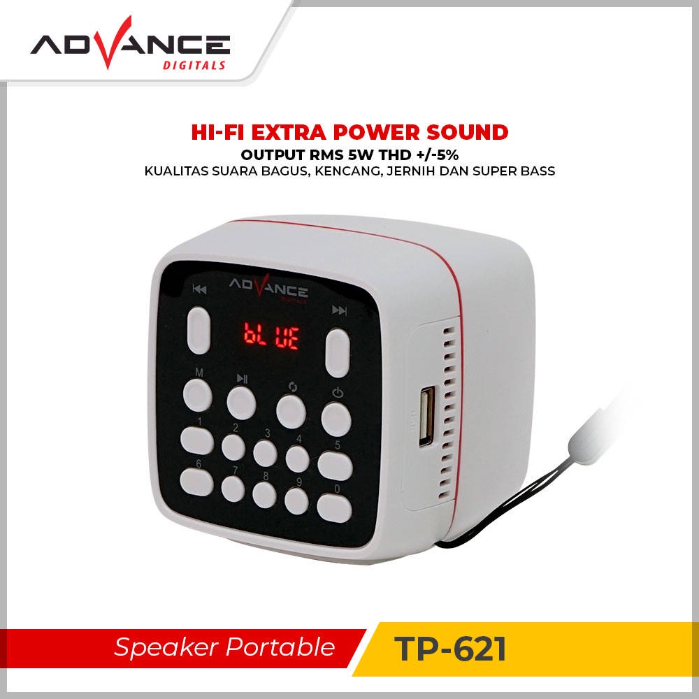 【READY STOCK】Advance TP-621 Speaker Portable Bluetooh 5.0 TWS Cocok untuk Speaker Murottal Support Al-Qur'an