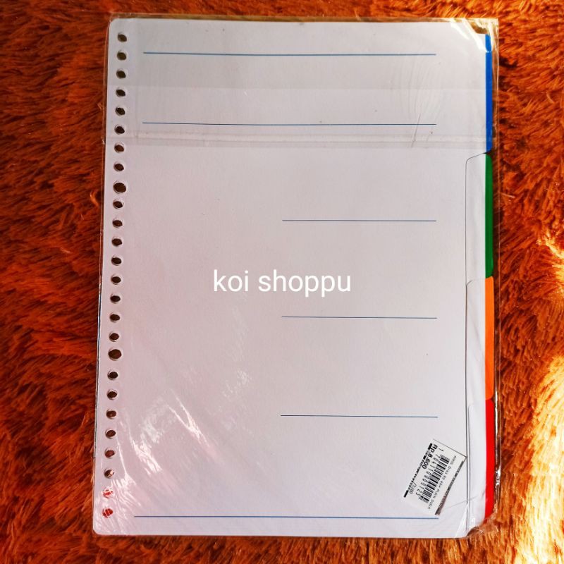 Pembatas Binder Kertas B5 (5 sheets) Polos Kertas/Pembatas Buku Kuliah Stationery Alat Tulis Sekolah