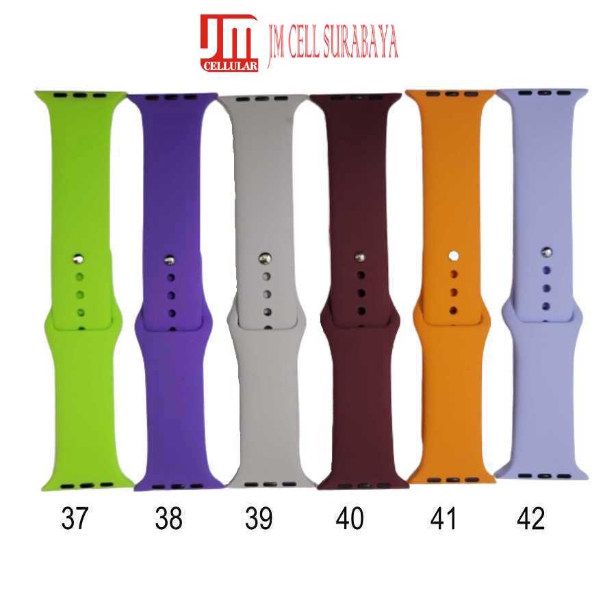 LARGE Strap Apple Watch 42mm 44mm 45mm - Tali Jam Colorful Rubber Silikon Replacement Band