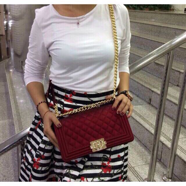 Fashion Chanel Boy Jelly 022 DEN Gold Hardware TAS SLEMPANG WANITA TAS IMPORT MURAH TAS FASHION