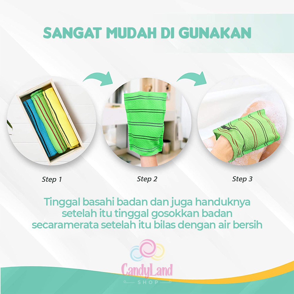 Handuk Scrub Handuk Lulur Spa Pengangkat Daki Sel Kulit Mati Korean Bath Towel