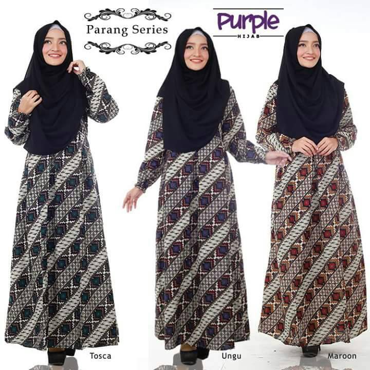 Gamis Batik Motif Parang Bahan Katun Ima