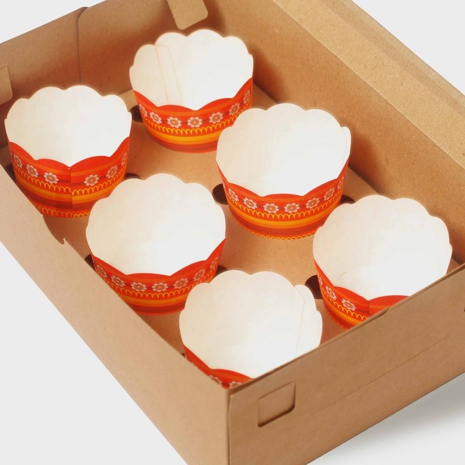 

[PROMO NTJ84] 2517 Kardus Cupcake Box isi 6 25x17x9 cm - Box Kue Snack- dus cake pudding kuetart roti donat Harga Murah