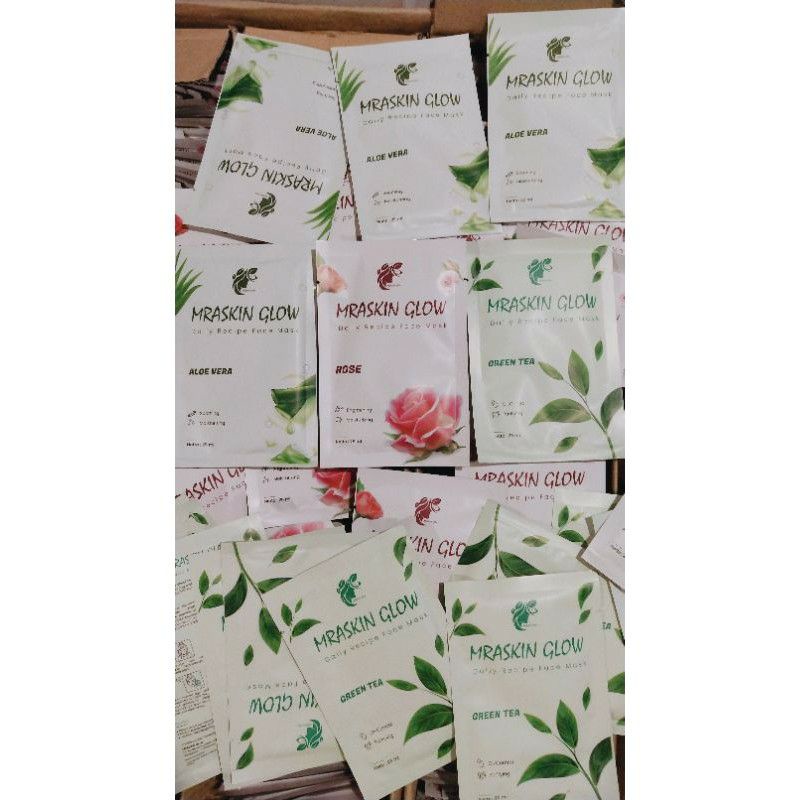 FF MASKER SHEET MRASKIN GLOW (BPOM) /SHEET MASK MRASKIN GLOW/MASKER DAILY RECIPE FACE MASK