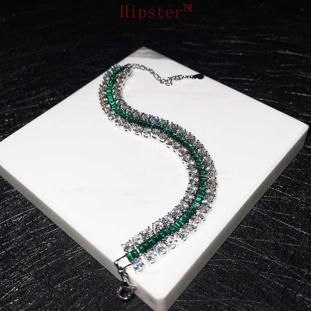 Fine Jewelry Customized Natural Emerald Bracelet Adjustable Bracelet