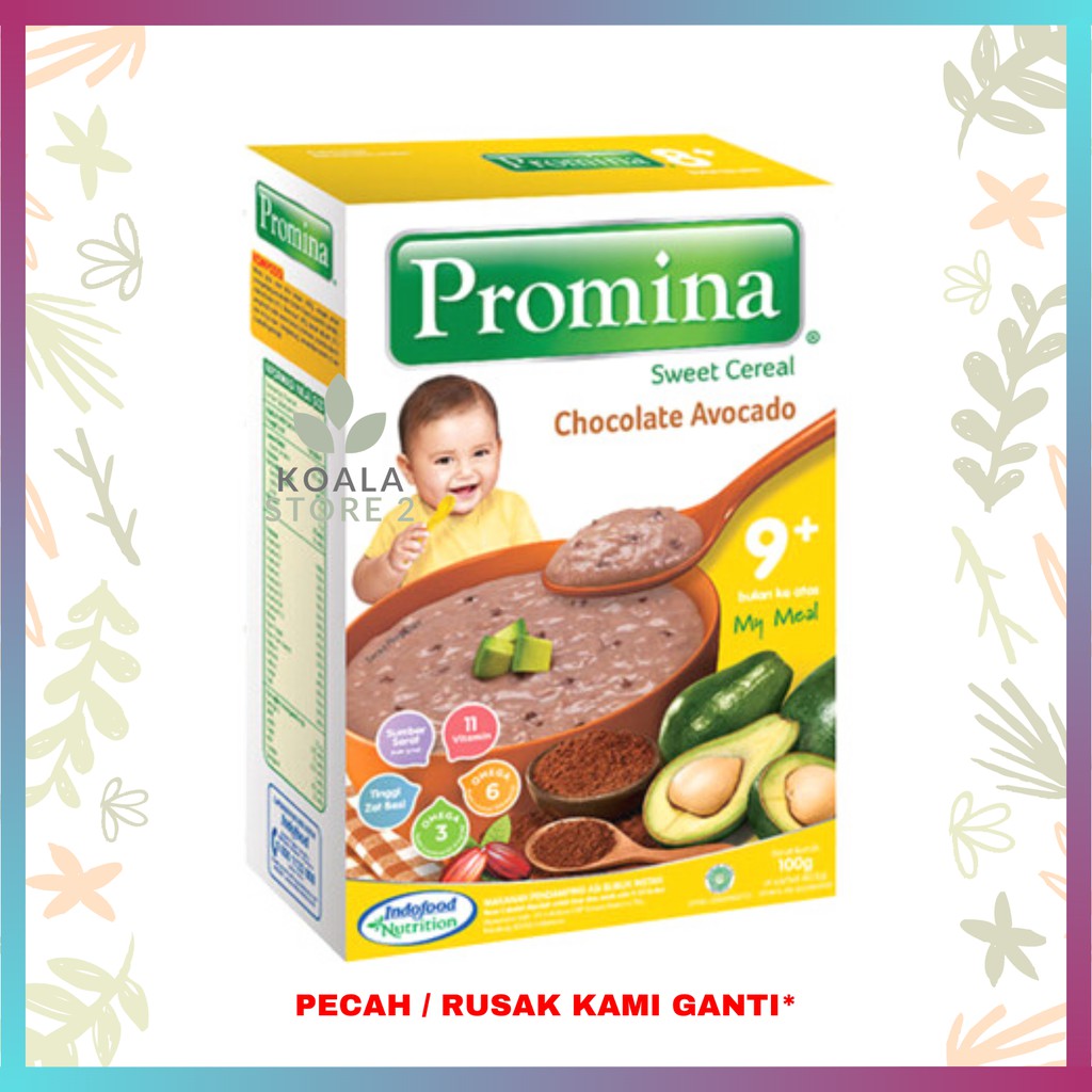 Promina Sweet Chocolate Avocado Box 100 Gr Bubur Bayi Usia 9 Bulan Mpasi Instant Koala Shopee Indonesia