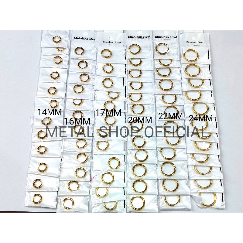 Anting titanium isi 12pcs model ring