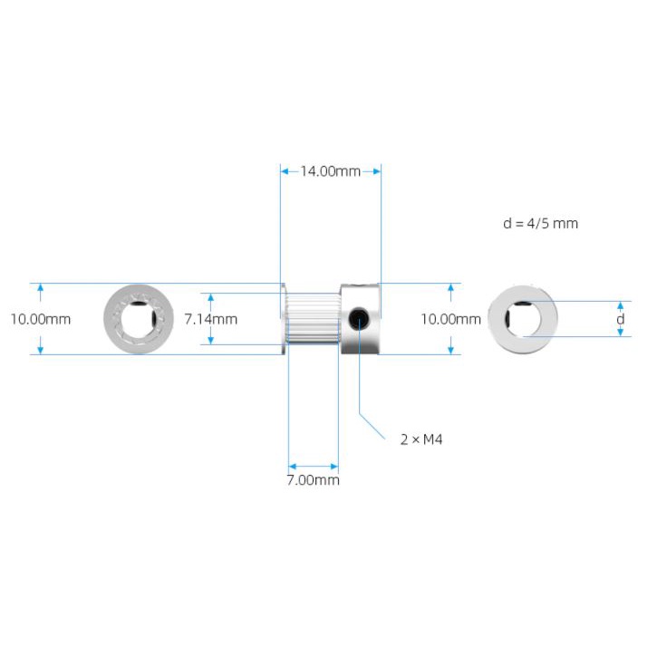 [HAEBOT] GT2 Pulley Timing 12T W6 Bore 3.17 4 5 6mm Puley CNC 3D Printer Aluminium Pitch 2mm Aktuator Slider Bergigi Gigi 12