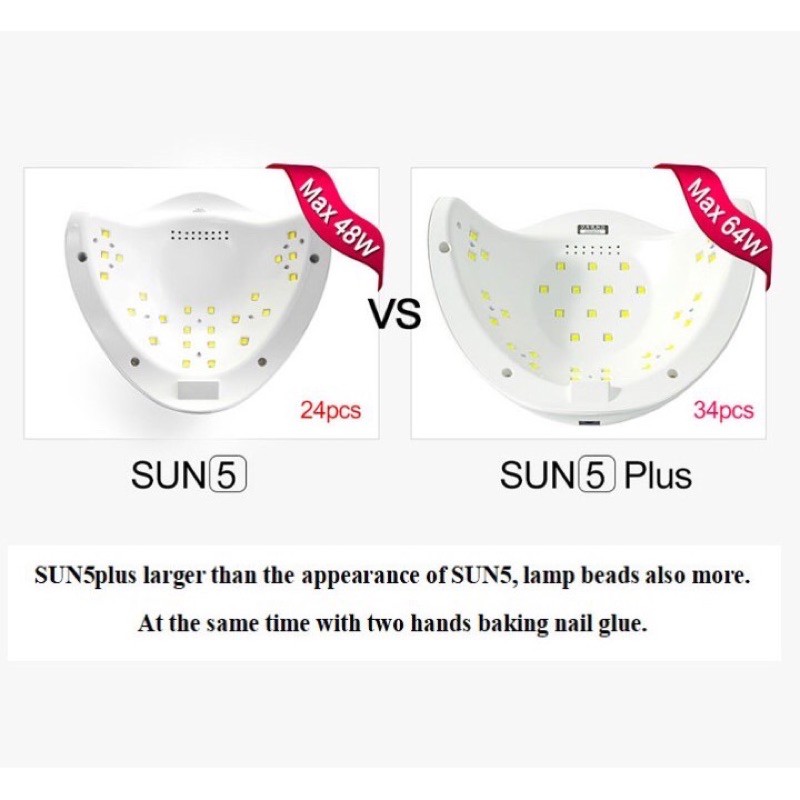 SUN 5 UV LED 48watt NAIL LAMP LAMPU UV GEL KUTEK MACHINE pengering kuku nail dryer Best seller